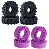 1.0 Mud Tires 74*27mm Super Large Soft Sticky Tires for TRX4M 1/18 1/24 RC Crawler Axial SCX24 FMS FCX24 RC Car Upgrade