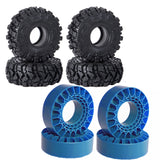 1.0 Mud Tires 64*25mm Soft Sticky Mud Tires for TRX4M 1/18 1/24 RC Crawler Axial SCX24 FMS FCX24 Come with Double Layer Sponge