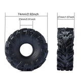 1.0 Mud Tires 74*27mm Super Large Soft Sticky Tires for TRX4M 1/18 1/24 RC Crawler Axial SCX24 FMS FCX24 RC Car Upgrade