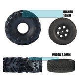1.0 Mud Tires 74*27mm Super Large Soft Sticky Tires for TRX4M 1/18 1/24 RC Crawler Axial SCX24 FMS FCX24 RC Car Upgrade