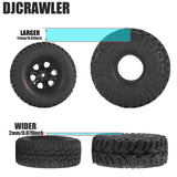 DJC Super Large Soft Sticky 1.0 Crawler Tires 68*26mm for 1/18 1/24 RC Crawler Car Axial SCX24 FMS FCX24 AX24 Upgrade Wheel