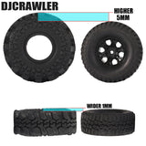 DJC Super Soft Sticky 1.0 Wheel Tires Mud Tires 60*25mm for 1/18 1/24 RC Crawler Axial SCX24 FMS FCX24 Enduro24 RC Car Upgrade