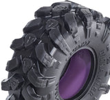 DJ Super Large Soft 1.3 Inch Tire 72 * 27mm Muddy Swamp Tire for TRX4M 1/18 1/24 Axial SCX24FCX24, Come with Silicone inserts
