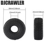 Super Soft Sticky 1.0 Wheel Tires Mud Stud Tires 68*25mm for TRX4M 1/18 1/24 RC Crawler Axial SCX24 FMS FCX24 RC Car Upgrade