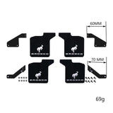 1/10 Mudflaps Rubber Mudguard Fender for TRAXXAS TRX4 TRX-4 Bronco 2021 Metal Bracket RC Crawler Car Parts Accessories DJ-0941