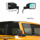 1/10 Rearview Mirror with Turn Signal Hazard lights Rotatable for TRAXXAS TRX4 New Bronco 2021 Defender AXIAL SCX10 III RC Parts DJ-1100