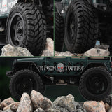 DJ 1.33 Inch Rubber Butyl Mud Rain Forest Crawler Tire with Sponge Liner for 1/18 1/24 Scx24 Fcx24 RC Car Wheel Upgrade Parts DJ-1126