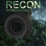 DJ 4PCS 1/24 1 inch Rainforest Mud Butyl Rubber Tire with Liner Sponge for AXIAL SCX24 90081 FMS FCX24 Upgrading Accessories DJ-1124EG