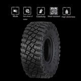 DJ 4PCS 1/24 1 inch Rainforest Mud Butyl Rubber Tire with Liner Sponge for AXIAL SCX24 90081 FMS FCX24 Upgrading Accessories DJ-1124EG