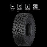 DJ 4PCS 1/24 1 inch Rainforest Mud Butyl Rubber Tire with Liner Sponge for AXIAL SCX24 90081 FMS FCX24 Upgrading Accessories DJ-1124EG