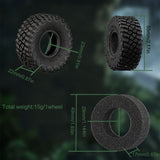 DJ 4PCS 1/24 1 inch Rainforest Mud Butyl Rubber Tire with Liner Sponge for AXIAL SCX24 90081 FMS FCX24 Upgrading Accessories DJ-1124EG