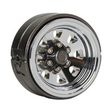 DJ 1.3 Beadlock Wheel 8-Spoke Retro Wheels Beadlock Deep Dish 1.3" Wheels for 1/18 TRX4M Axial SCX24 Gladiator Deadbolt C10 JLU