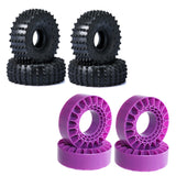 1.0 Pin Tires 72*27mm Super Soft Sticky Crawler Tire for TRX4M 1/18 1/24 RC Crawler Car Axial SCX24 FMS FCX24 AX24 Upgrade Wheel