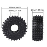 1.0 Pin Tires 72*27mm Super Soft Sticky Crawler Tire for TRX4M 1/18 1/24 RC Crawler Car Axial SCX24 FMS FCX24 AX24 Upgrade Wheel