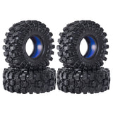 Super 1.3 Inch Large Soft Tire 74 * 28mm Muddy Swamp Tire for TRX4M 1/18 1/24 Axial SCX24 AX24 FCX24, Come with Silicone inserts