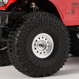 DJC 1.0 Beadlock Wheel Soft Sticky Pin Tires Set Classic Retro for TRX4M 1/18 1/24 RC Crawler Axial SCX24 FCX24 RC Car Upgrade