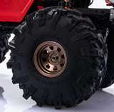 DJ 1.0 Deep Dish Bead Lock Metal Wheels Positive Offset 2.5mm 8 Spokes Wheels for TRX4M SCX24 Gladiator Bronco C10 JLU Deadbolt