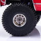 1.0 Bead Lock Retro Deep Dish Metal Wheels Positive Offset 2.5mm 10 Spokes Wheels for TRX4M SCX24 Gladiator Bronco C10 Deadbolt