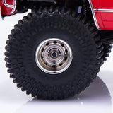 DJ 1.0 Bead Lock Retro Deep Dish Metal Wheels Positive Offset 2.5mm 10 Spokes Wheels for TRX4M SCX24 Gladiator Bronco C10 Deadbolt