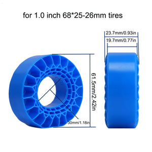 DJ Custom Blue Ultra Soft Silicone for DJ Series Tires 1.0 and 1.3 Inch Tires