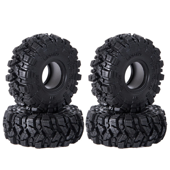 1.0 Mud Tires 64*25mm Soft Sticky Mud Tires for TRX4M 1/18 1/24 RC Crawler Axial SCX24 FMS FCX24 Come with Double Layer Sponge