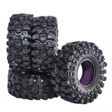 Super 1.3 Inch Large Soft Tire 74 * 28mm Muddy Swamp Tire for TRX4M 1/18 1/24 Axial SCX24 AX24 FCX24, Come with Silicone inserts