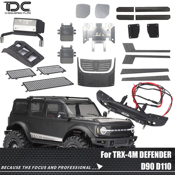DC Accessories for TRX-4M Bronco KIT 1/18 TRX4M RC Car Vehicle Upgrade Parts Simulation Protect Armor Decor Parts