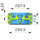 DJ 1.3 Beadlock Wheel 8-Spoke Retro Wheels Beadlock Deep Dish 1.3" Wheels for 1/18 TRX4M Axial SCX24 Gladiator Deadbolt C10 JLU