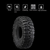 DJ 1.0 Inch Dragon Claw Clay Butyl Rubber M/T Tire with Sponges Deadbolt for 1/24 SCX24 FMS FCX24 1/18 Gladiator Upgrading Parts DJ-1120