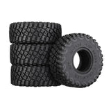 DJ 4PCS 1/24 1 inch Rainforest Mud Butyl Rubber Tire with Liner Sponge for AXIAL SCX24 90081 FMS FCX24 Upgrading Accessories DJ-1124EG